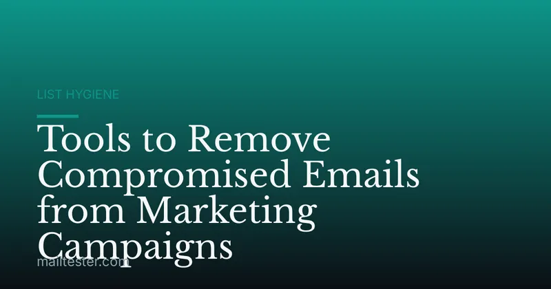 Tools to Remove Compromised Emails from Marketing Campaigns