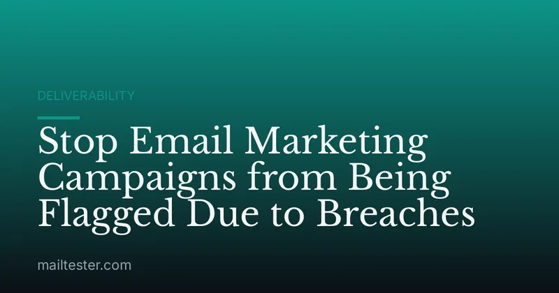 Stop Email Marketing Campaigns from Being Flagged Due to Breaches