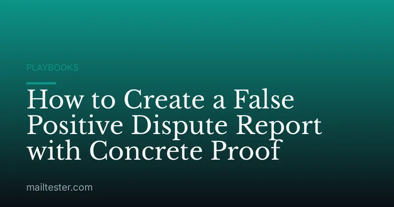 How to Create a False Positive Dispute Report with Concrete Proof