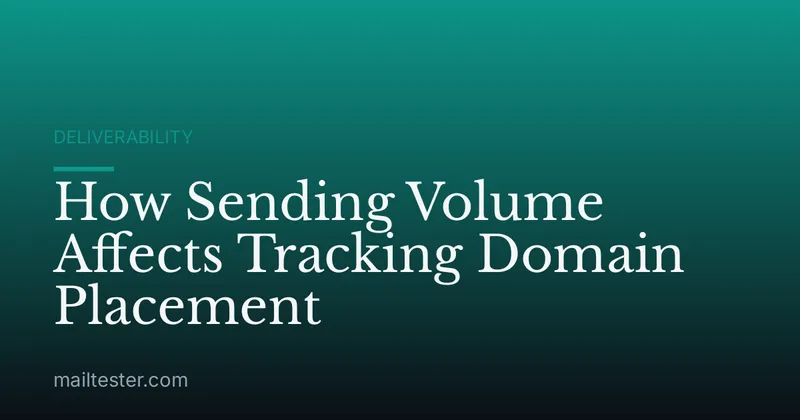 How Sending Volume Affects Tracking Domain Placement