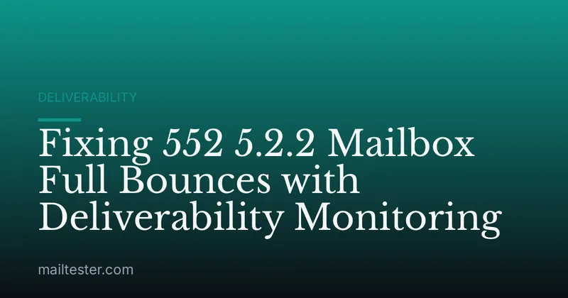 Fixing 552 5.2.2 Mailbox Full Bounces with Deliverability Monitoring