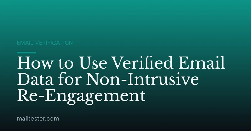 How to Use Verified Email Data for Non-Intrusive Re-Engagement