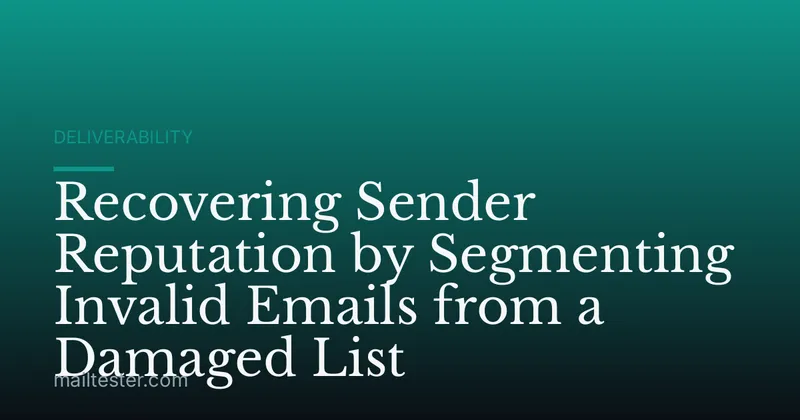 Recovering Sender Reputation by Segmenting Invalid Emails from a Damaged List