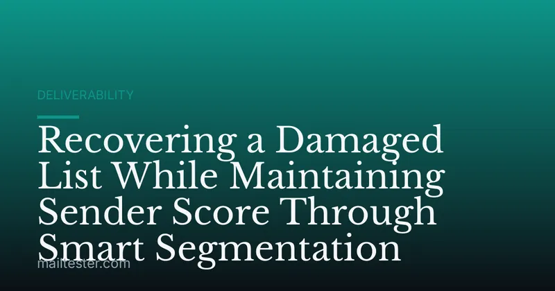 Recovering a Damaged List While Maintaining Sender Score Through Smart Segmentation
