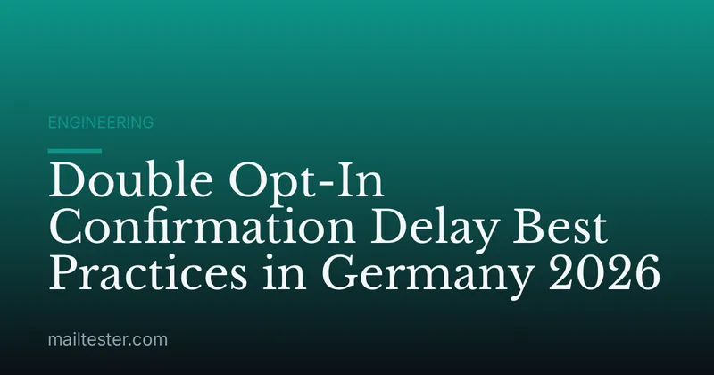 Double Opt-In Confirmation Delay Best Practices in Germany 2026