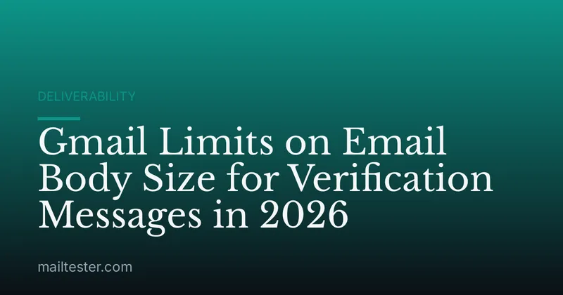 Gmail Limits on Email Body Size for Verification Messages in 2026