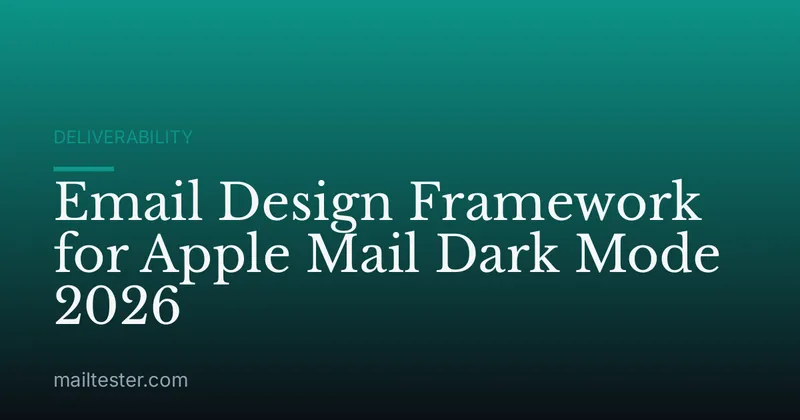 Email Design Framework for Apple Mail Dark Mode 2026