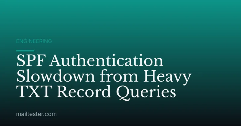 SPF Authentication Slowdown from Heavy TXT Record Queries