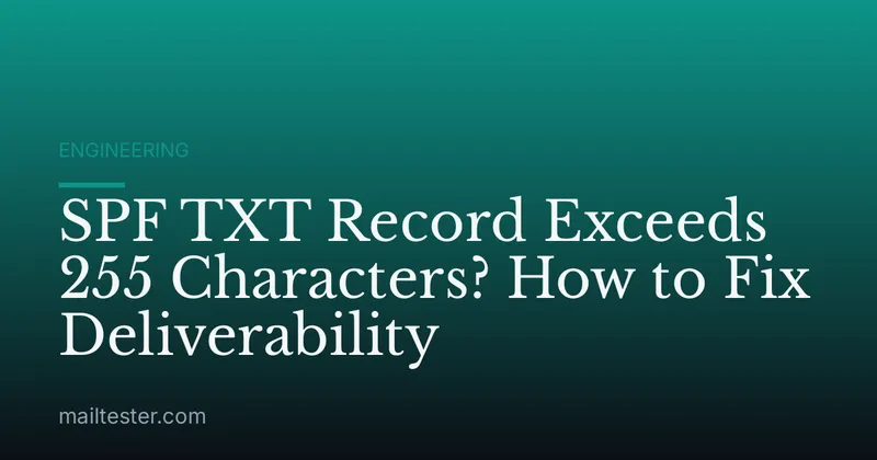 SPF TXT Record Exceeds 255 Characters? How to Fix Deliverability