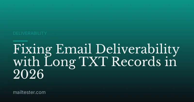 Fixing Email Deliverability with Long TXT Records in 2026