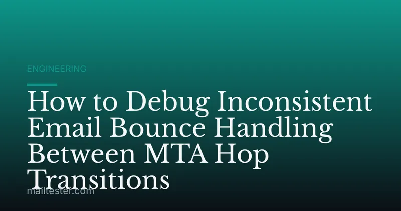 How to Debug Inconsistent Email Bounce Handling Between MTA Hop Transitions