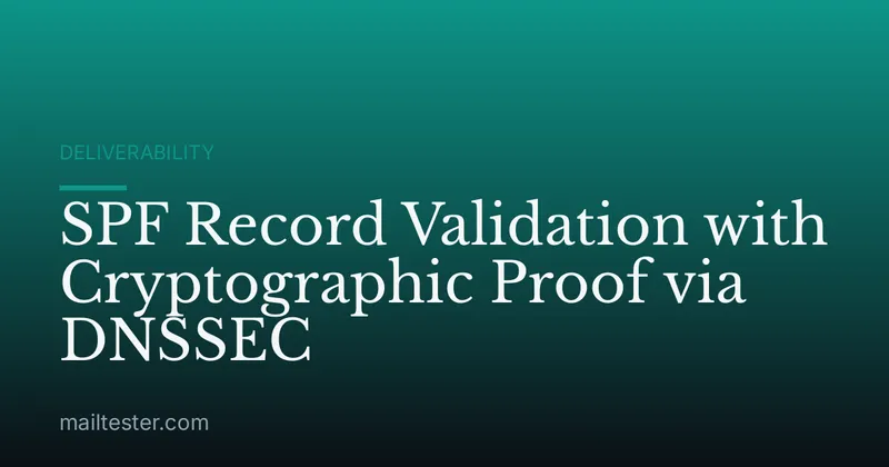 SPF Record Validation with Cryptographic Proof via DNSSEC