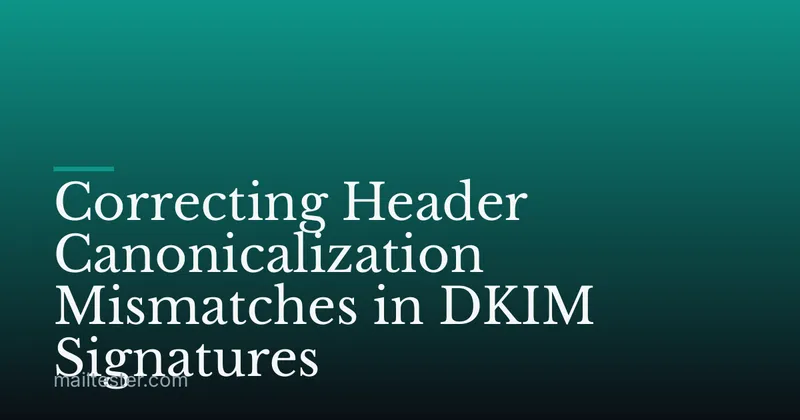 Correcting Header Canonicalization Mismatches in DKIM Signatures