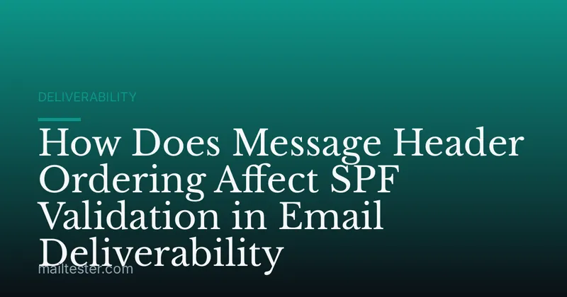 How Does Message Header Ordering Affect SPF Validation in Email Deliverability