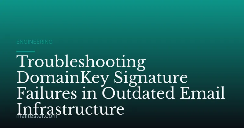 Troubleshooting DomainKey Signature Failures in Outdated Email Infrastructure