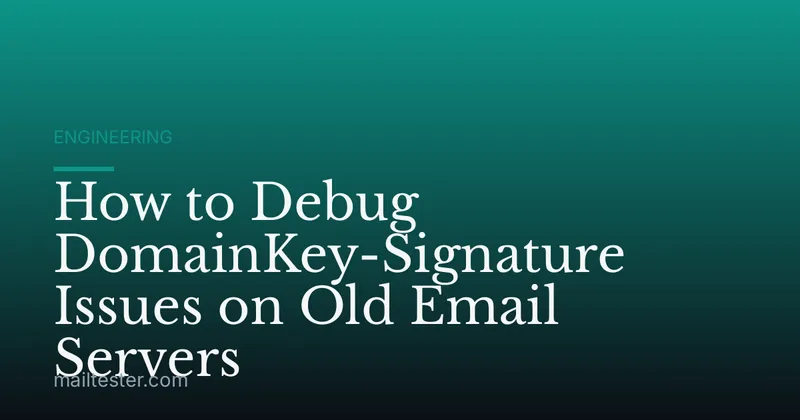 How to Debug DomainKey-Signature Issues on Old Email Servers