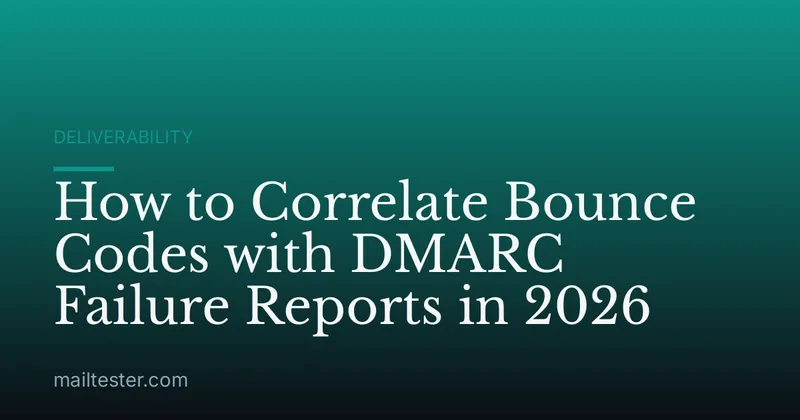 How to Correlate Bounce Codes with DMARC Failure Reports in 2026
