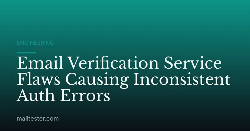 Email Verification Service Flaws Causing Inconsistent Auth Errors