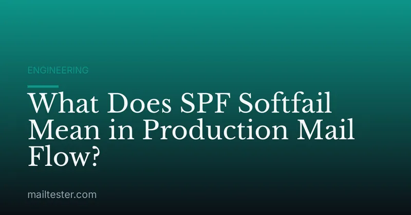 What Does SPF Softfail Mean in Production Mail Flow?