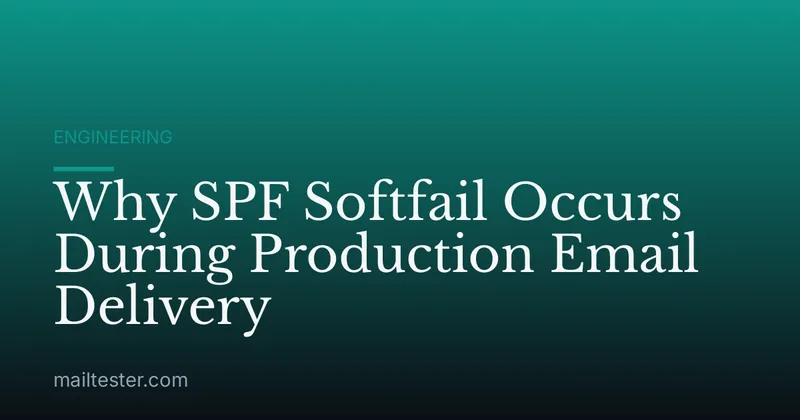 Why SPF Softfail Occurs During Production Email Delivery