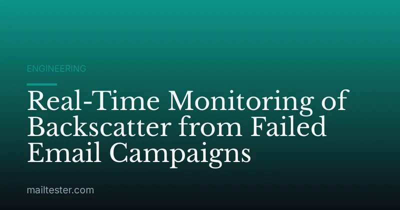 Real-Time Monitoring of Backscatter from Failed Email Campaigns