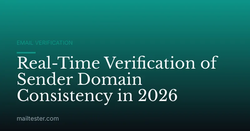 Real-Time Verification of Sender Domain Consistency in 2026