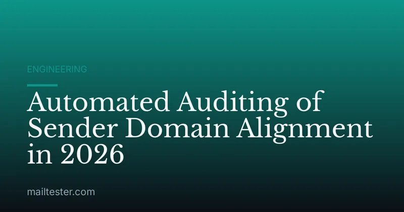 Automated Auditing of Sender Domain Alignment in 2026
