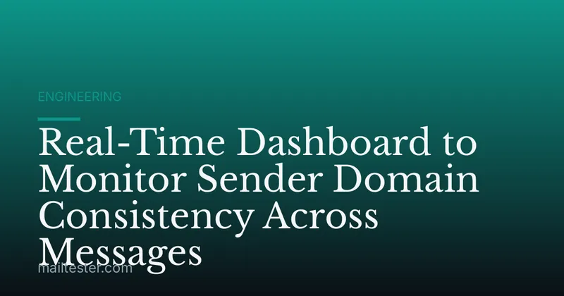 Real-Time Dashboard to Monitor Sender Domain Consistency Across Messages