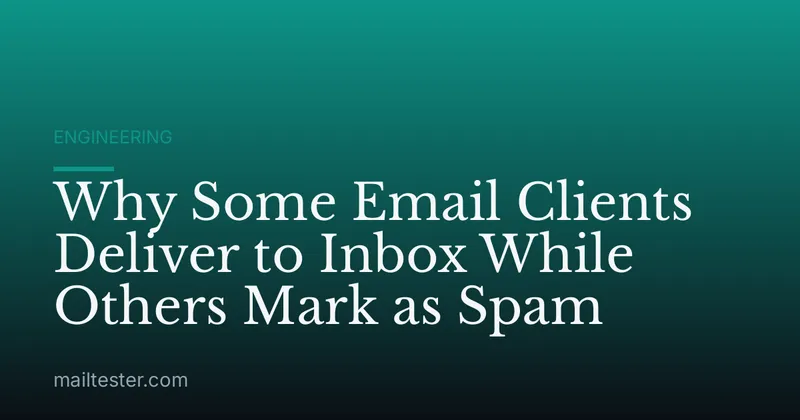 Why Some Email Clients Deliver to Inbox While Others Mark as Spam