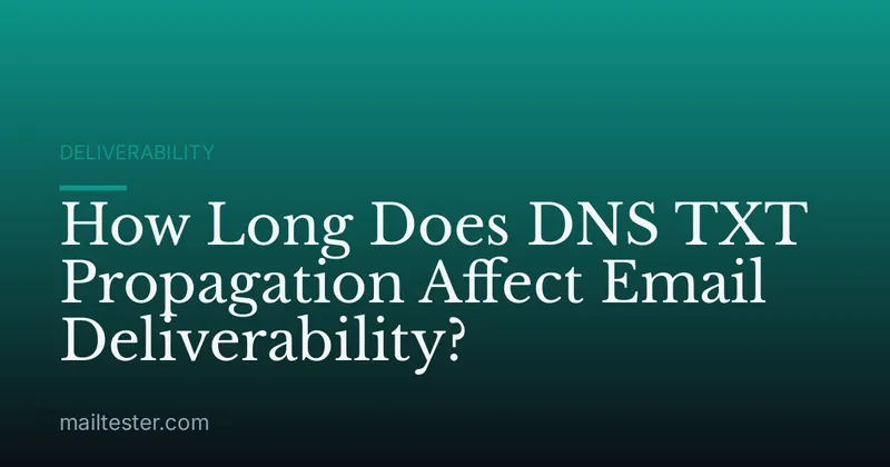 How Long Does DNS TXT Propagation Affect Email Deliverability?