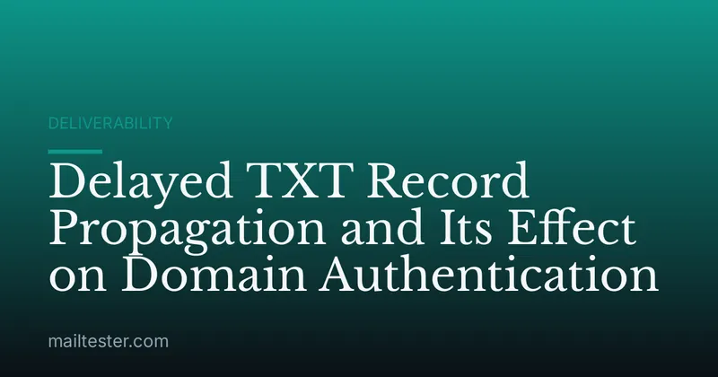 Delayed TXT Record Propagation and Its Effect on Domain Authentication