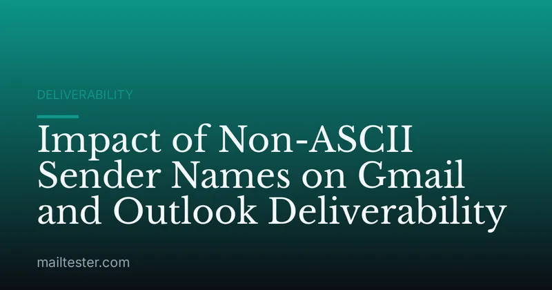 Impact of Non-ASCII Sender Names on Gmail and Outlook Deliverability