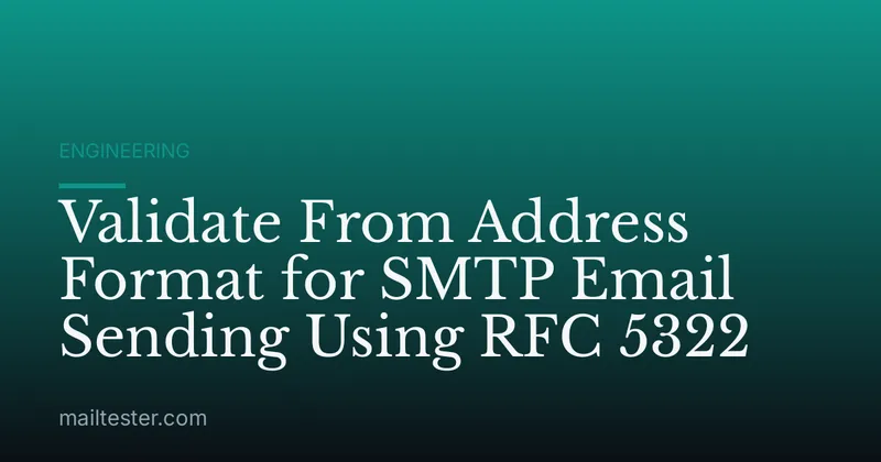 Validate From Address Format for SMTP Email Sending Using RFC 5322