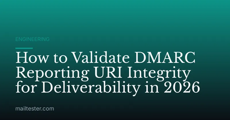 How to Validate DMARC Reporting URI Integrity for Deliverability in 2026