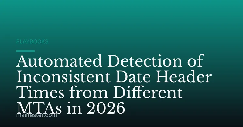 Automated Detection of Inconsistent Date Header Times from Different MTAs in 2026
