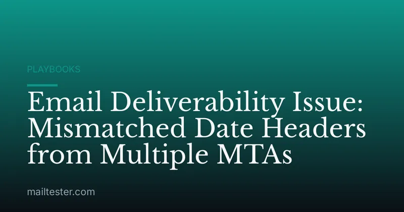 Email Deliverability Issue: Mismatched Date Headers from Multiple MTAs