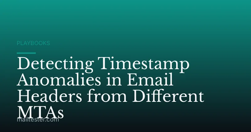 Detecting Timestamp Anomalies in Email Headers from Different MTAs