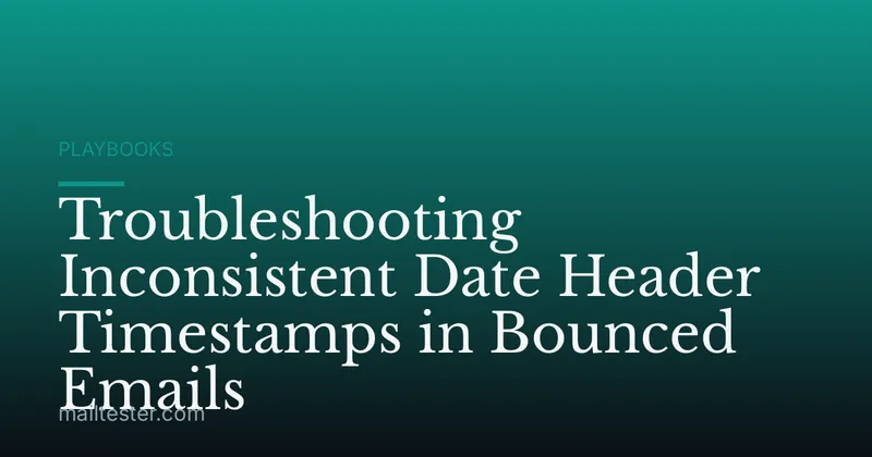 Troubleshooting Inconsistent Date Header Timestamps in Bounced Emails