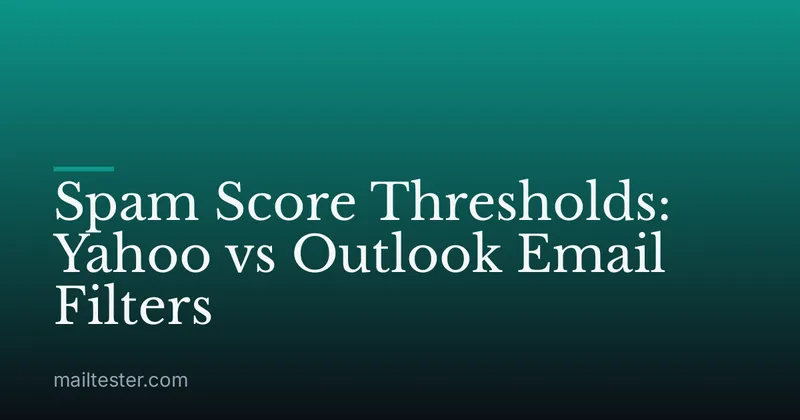 Spam Score Thresholds: Yahoo vs Outlook Email Filters