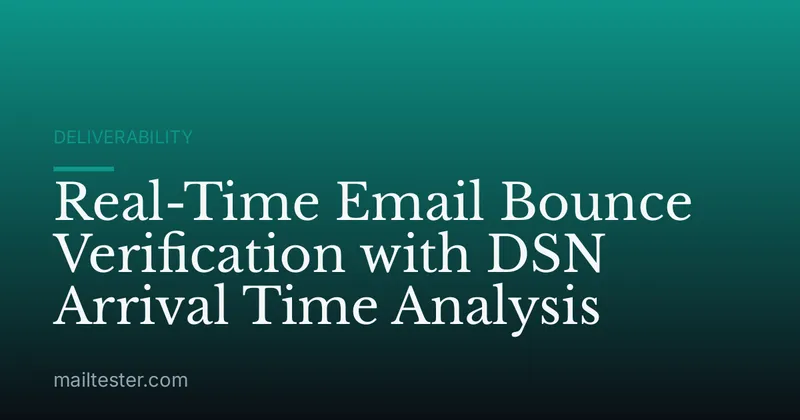 Real-Time Email Bounce Verification with DSN Arrival Time Analysis