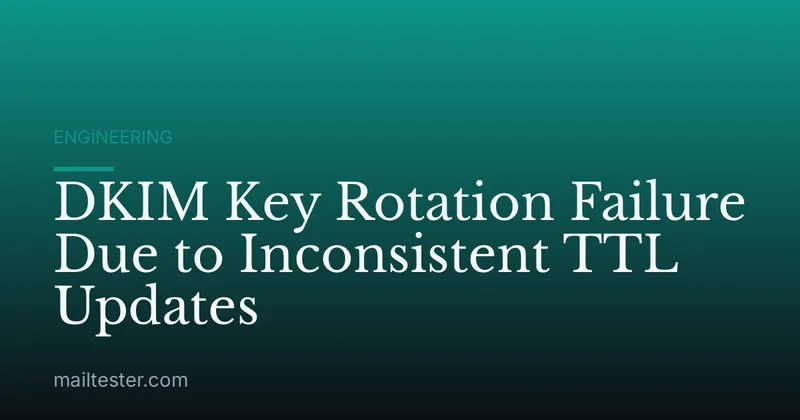 DKIM Key Rotation Failure Due to Inconsistent TTL Updates