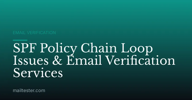 SPF Policy Chain Loop Issues & Email Verification Services
