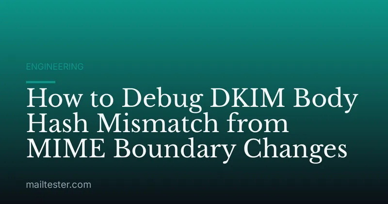 How to Debug DKIM Body Hash Mismatch from MIME Boundary Changes
