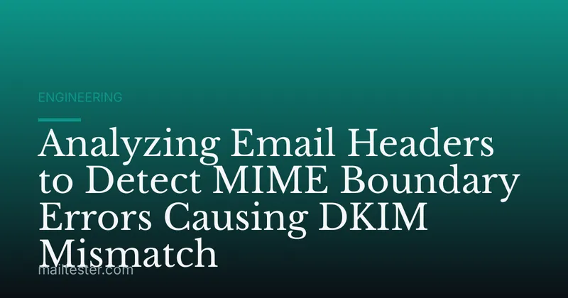 Analyzing Email Headers to Detect MIME Boundary Errors Causing DKIM Mismatch