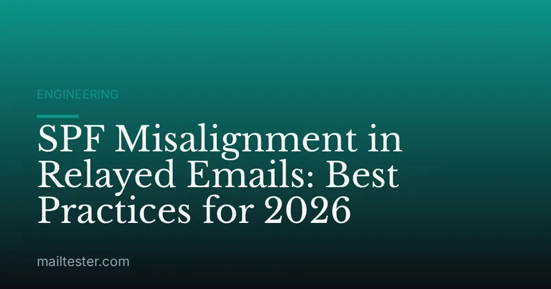 SPF Misalignment in Relayed Emails: Best Practices for 2026