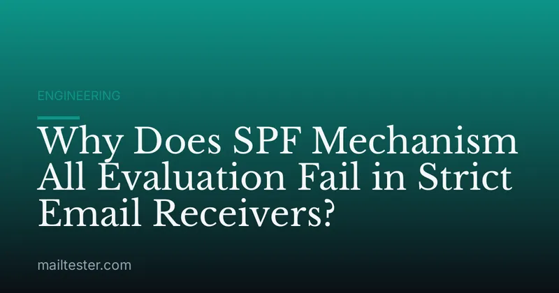 Why Does SPF Mechanism All Evaluation Fail in Strict Email Receivers?