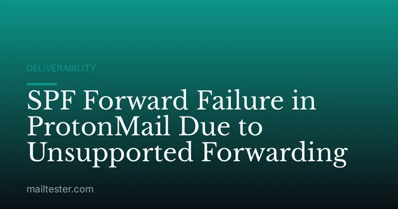 SPF Forward Failure in ProtonMail Due to Unsupported Forwarding