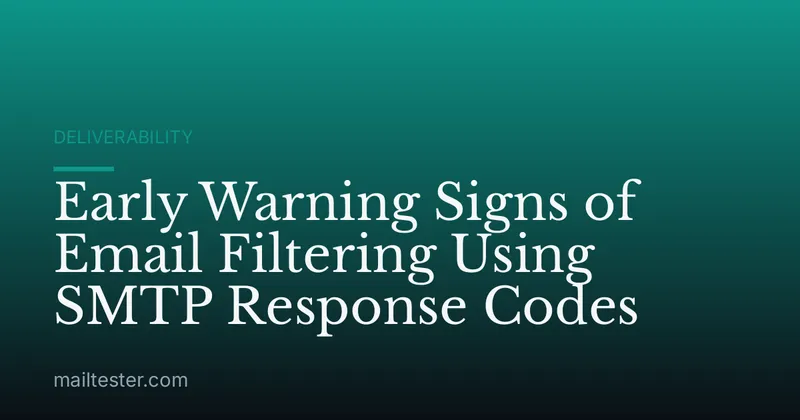 Early Warning Signs of Email Filtering Using SMTP Response Codes