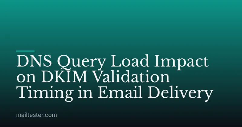 DNS Query Load Impact on DKIM Validation Timing in Email Delivery