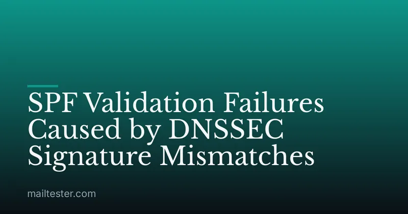 SPF Validation Failures Caused by DNSSEC Signature Mismatches